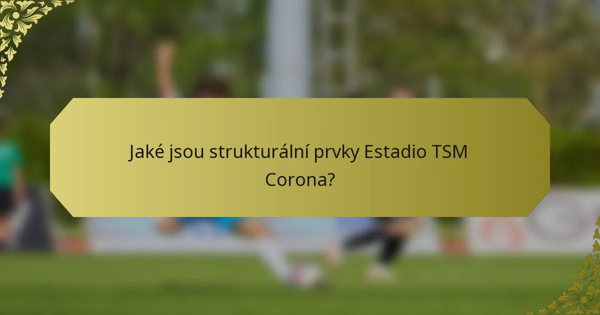 Jaké jsou strukturální prvky Estadio TSM Corona?